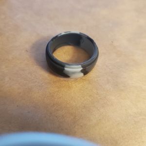 Size 8 Black and Gray Camo Wedding Band UNISEX LGBTQ